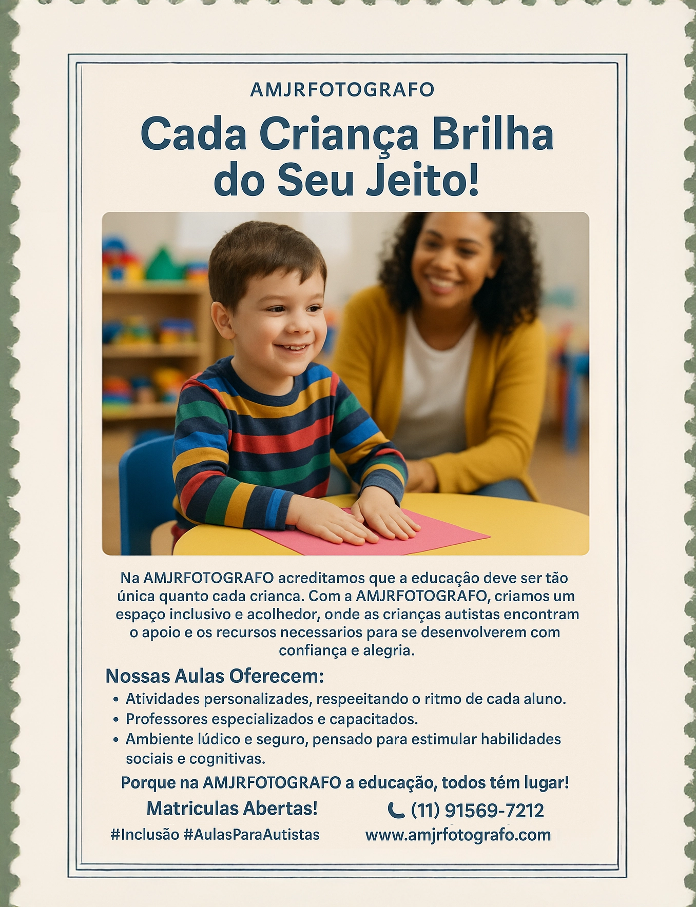 Aulas de design inclusivo para crianças e adolescente